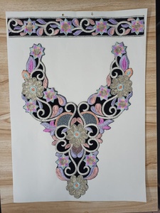 Parches Bordados de Moda para Cuello, Túnica Ligera con Lentejuelas para Mujer, Trabajo Floral Hecho a Mano con Hilo, Textiles para Verano, Oficina y Hogar - Product Image 3