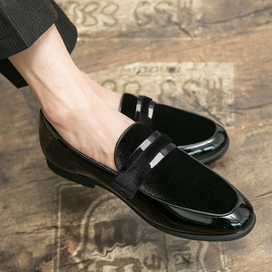 Zapatos Formales de Cuero de Alta Calidad para Hombre, Mocasines Negros Sin Cordones para Negocios, Zapatos de Vestir para Novio, Zapatos de Cuero Negros para Negocios - Product Image 2