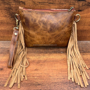 Best Seller Hair on Cowhide Small Crossbody Bag With <b>Large</b> Fringes Western Wristlet Women Purse Genuine Leather Luxury Handbags - Product Image 3