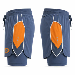 Men’s 2 in 1 Pickleball Shorts Quick Dry 4 Way Stretch <b>Compression</b> Liner Gym Athletic Shorts Manufacturer - Product Image 4