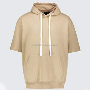 Sudaderas con capucha de manga corta de verano para hombres, camisas ligeras transpirables de manga corta con capucha teñida de Color, ropa informal para hombres - Product Image 4