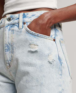 Pantalon en toile 100 % coton délavé gris coupe ample taille mi-haute décontracté pour femme – Idéal pour l'automne - Product Image 4
