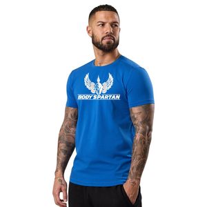 T-shirt de sport pour homme, bleu royal, à manches courtes, respirant, pour l'entraînement, la course à pied, la remise en forme, l'athlétisme, les vêtements de sport décontractés - Product Image 1