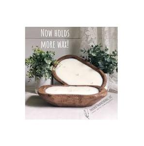 Bol à pâte en bois artisanal - Plateau à pain rustique en bois de Paulownia, centre de table vintage, grand bol en bois - Product Image 5