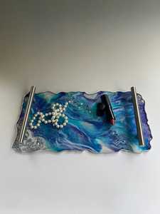 Modern Luxury Design Dishwasher Safe 2cm Thick Dinner Set Dishes Plates Storage <b>Tray</b> Coffee <b>Tea</b> Rectangular Resin Serving <b>Tray</b> - Product Image 3