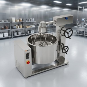 Olla de vapor encamisada con inducción rotatoria Amicook 380V/440V, modelo higiénico, cocción rápida, tiempo de cocción reducido, ideal para guisos, compacta. - Product Image 3