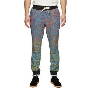 Pantalon de jogging en molleton imprimé pour homme, taille élastique avec cordon de serrage, motif sublimation, décontracté, respirant, en polyester, pour l'automne - Product Image 1