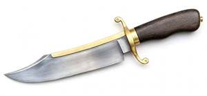 Handcrafted Satin Finish Steel Display Knife Brass Spine Ebony Handle Decorative Tool - Product Image 3