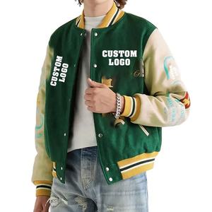Venta al por mayor estilo de moda personalizada larga Mujer Letterman chaqueta de calidad superior mujeres recortadas Varsity chaquetas con bolsillos delanteros - Product Image 1