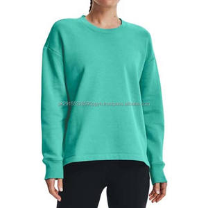 Ropa informal sudadera de mujer pulóver liso 2024 venta al por mayor personalizado diseño OEM cuello redondo ropa de mujer sudaderas transpirables - Product Image 4