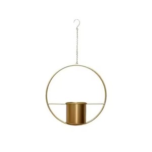 Maceta Colgante Minimalista de Metal con Diseño Circular para Suculentas, para Uso en Interiores y Exteriores - Product Image 3