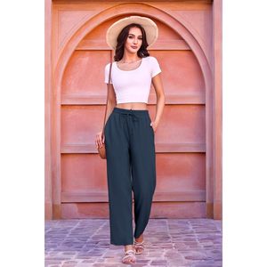 2025 Women's Summer Casual <b>Linen</b> Two-Piece Shorts <b>Set</b> Loose Fit Above Knee Length XS Size with MOQ 2pcs - Product Image 5