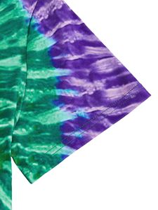 Camiseta de Cuello Redondo, Manga Corta, Corte Regular, Informal, para Mujer, Tie Dye, 100% Algodón, Primavera Verano, Transpirable, Diseño de Punto - Product Image 3
