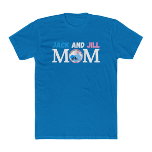 T-shirt en denim bleu Jack and Jill Legacy Maker Mom pour femme, motif graphique, coton doux, manches courtes, décontracté, fierté familiale - Product Image 1