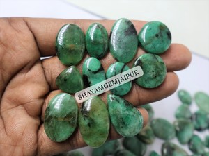 Émeraudes Cabochons 100% Naturelles de Haute Qualité, Prix de Gros, Lot de Pierres d'Émeraude Faite à la Main pour la Fabrication de Bijoux, Émeraude en Vrac - Product Image 3
