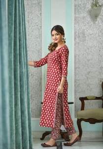 Ensemble de Kurta Imprimé Décontracté en Gros pour Femmes – Tissu Mélange Coton Premium – Confort Quotidien – Tenue Ethnique pour Détaillants – Toutes Tailles - Product Image 4