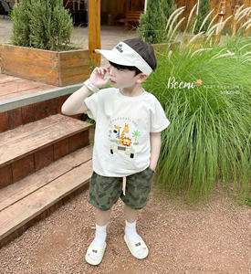 Vêtements pour garçons de haute qualité, t-shirt à imprimé cartoon, manches courtes, coton respirant, vêtements décontractés d'été, vêtements pour tout-petits - Product Image 3