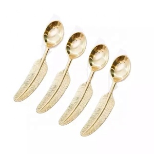 Juego de cubiertos de acero inoxidable chapado en oro con mango de bambú, vajilla de alta calidad, juego de queso - Product Image 6