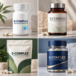 Capsules de complexe B à marque privée OEM avec acide alpha-lipoïque, 60 unités, soutien énergétique, complément santé, formule personnalisée, logo personnalisé - Product Image 5