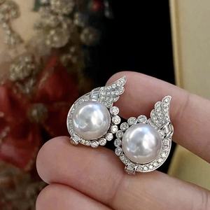 Pendientes de Plata de Ley S925 con Perlas Naturales de 11-12 mm, Diseño Versátil con Micro Imperfecciones, con Foto Real y Caja de Regalo - Product Image 2