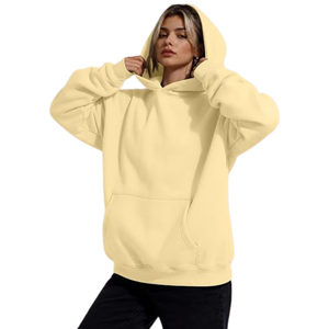 Sudadera con Capucha de Forro Polar Personalizada para Mujer, Transpirable, de Secado Rápido, Informal, de Color Sólido, para Invierno, Cómoda para el Día a Día, con Bolsillo Tipo Canguro - Product Image 3