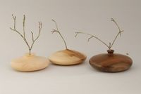 Vase en bois fait main, forme galet, style moderne minimaliste, pour décoration de table et d'intérieur - Vente chaude