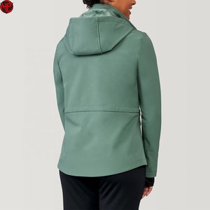 Veste softshell pour femme, doublée polaire, à capuche, zippée, manteau d'hiver pour l'extérieur, vêtement décontracté, veste polaire à capuche pour femme, manches longues, fermeture éclair - Product Image 6