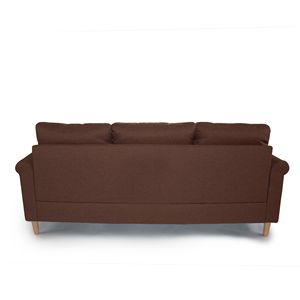 Canapé sectionnel en similicuir noir pour salon - Product Image 2