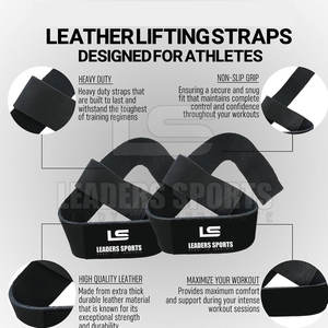 Correas de Cuero de Alta Calidad para Levantamiento de Pesas en el Gimnasio con Logotipo Personalizado - Soporte y Protección para el Fitness - Product Image 4