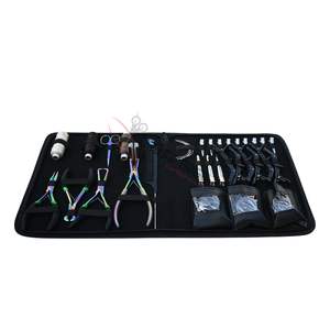 Kit de Extensiones de Cabello: Alicates para Microperlas, Herramienta para Remover Perlas, Cortador de Adhesivos, Tijeras, Clips de Pico de Pato, Caja de Perlas - Product Image 1