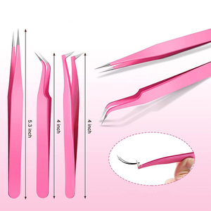 Pinzas Profesionales Kaamir Mega Volume, Antimagnéticas, de Acero Inoxidable, Punta Suave, Agarre Perfecto para Técnicos de Pestañas, Diferentes - Product Image 4