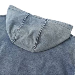 Sudadera con Capucha de Mezclilla Sigma Gamma Rho 1922, SGRho Chenille, Prenda Griega Premium, Lavado Claro, Sudadera de la Hermandad - Product Image 6