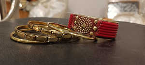 Modern Muse Ensemble de manchettes et bracelets ajustables faits à la main en laiton Bijoux de créateur tendance pour le style des femmes - Product Image 5