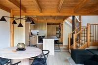 Maison en bois de style moderne, maison préfabriquée en bois