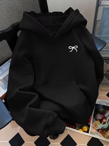 Sweat-shirts personnalisés pour femmes, broderie sur mesure, fabrication OEM/ODM, sweat-shirts à col rond en molleton français - Product Image 3