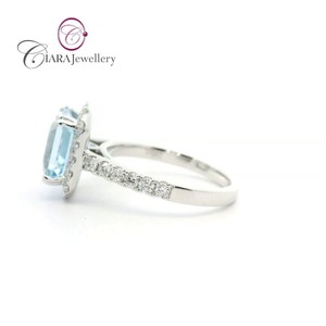 2024 nouveau SOILD WHITE 18K AU750 or véritable diamant naturel bague de montage Style classique pierre précieuse pour mariage ou fête - Product Image 2