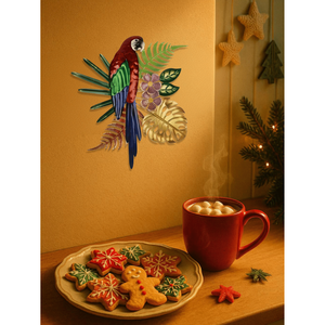 CIFbuy Decorazione Murale Vintage con Design Floreale Bohémien e Uccelli Tropicali, Pappagallo Colorato per Casa e Cucina, Servizio di Consegna Disponibile - Product Image 3
