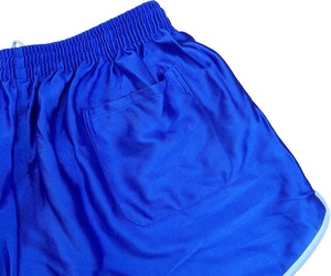 Pantalones Cortos Deportivos Azules de Secado Rápido para Hombre con Cintura Ajustable con Cordón y Franja Lateral, Pantalones Cortos Deportivos de Poliéster Tejido de Color Sólido a Media Pierna - Product Image 6