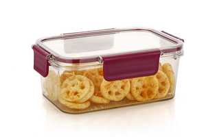 Bocal en verre carré à large ouverture, hermétique et anti-fuite, avec couvercle à charnière, grande capacité 32/64 oz, vaisselle de cuisine portable pour les fêtes - Product Image 5