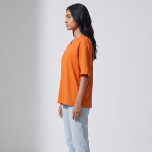Drop Shoulder V-Neck T Shirt Women 100% Cotton Casual Wear Short Sleeve Tee Shirt Ladies Oversize TShirt Womens - Product Image 2
