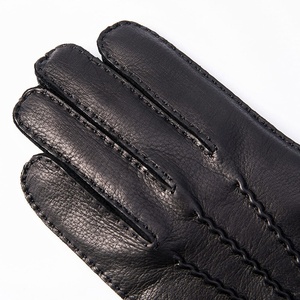 Guantes de vestir de cuero genuino cálidos para clima frío de invierno de lujo para hombre, guantes de conducción para hombre y mujer, guantes de trabajo de lana/Cachemira - Product Image 5