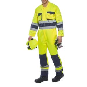 Custom Hi Vis Reflective Safety Coverall for Men Durable PPE Workwear Uniform Boiler Suit Mechanic Construction Work <b>Overall</b> - Product Image 2