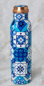 Botella de Agua de Cobre con Diseño de Vida Silvestre Roja, Botella para Beber de Cobre Puro, Diseño Artesanal de Ciervos y Flores, Frasco de Cobre - Product Image 6