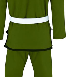 ชุดยูโด BJJ สีเขียวเข้ม เข็มขัดสีขาว สำหรับผู้ใหญ่ บริการ OEM คุณภาพสูง ซักแล้ว พร้อมส่งขายส่ง - Product Image 4