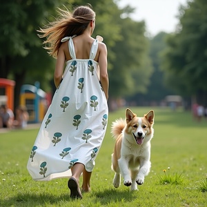 Verano Boho Maxi vestido Casual sin mangas Tie-Up hombro correas escote cuadrado azul verde Floral bloque estampado que fluye ajuste suelto - Product Image 1