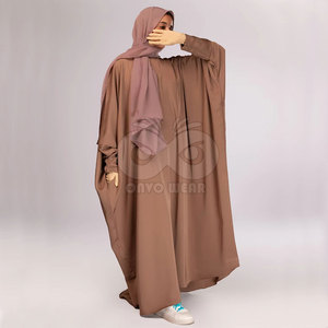 Abaya de luxe pour femmes avec broderie simple, robe longue musulmane à manches longues, kaftan de Dubaï, vêtements islamiques pour le Ramadan, les fêtes de l'Aïd - Product Image 2