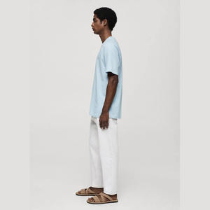 Camiseta de Alta Calidad en Oferta, 260 g/m², Impresión de Camisetas Personalizadas, Camiseta de Algodón Blanca para Hombre, Fabricación de Ropa Masculina - Product Image 5