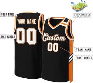 Maillots de basket-ball personnalisés avec logo imprimé, quantité en gros, vêtements de sport, sublimation, 100% polyester, antibactérien, séchage rapide, haute qualité - Product Image 2