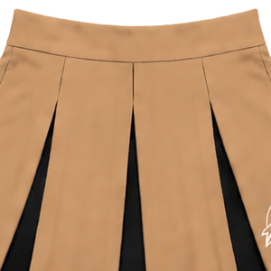 Tan Black <b>White</b> Cheerleading Uniform Sleeveless V Neck Crop <b>Top</b> Pleated <b>Skirt</b> Performance Dance Team Cheer Outfit Uniform <b>Set</b> - Product Image 6