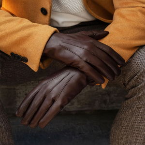 Style High Quality New Simple Unisex Waterproof Non-Slip And Comfortable Genuine Leather Driving <b>Gloves</b> Fashion Hand Wear - Product Image 6